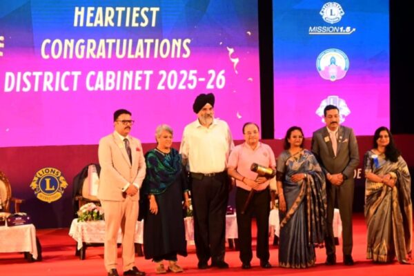 लायंस डिस्ट्रिक्ट 322जी का कैबिनेट इंस्टॉलेशन समारोह ‘प्रारंभ’ भव्यता के साथ संपन्न, अंतर्राष्ट्रीय अध्यक्ष अरविंदर पाल सिंह की उपस्थिति में फूंकी गई सेवा और संकल्प की नई ऊर्जा